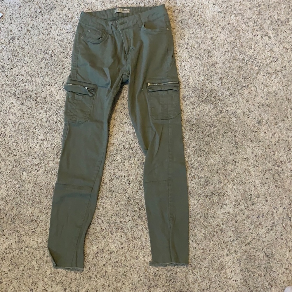 Army green jeans